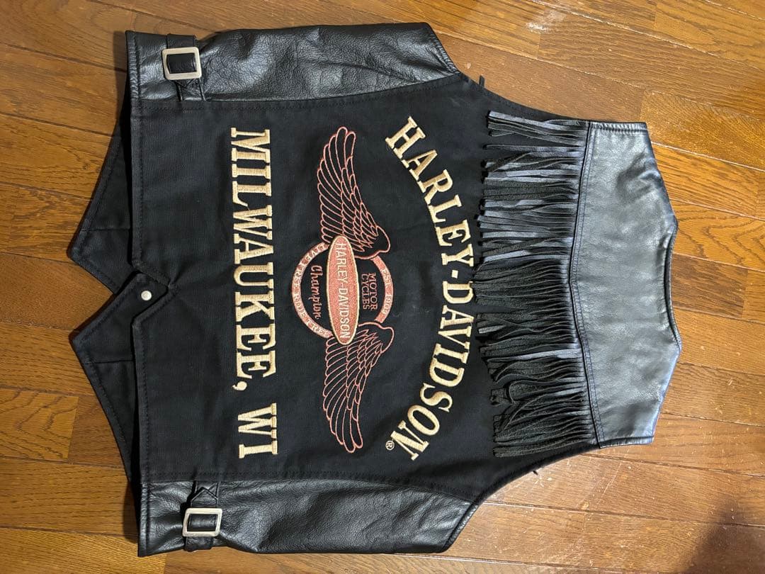 Harley-Davidson フリンジ レザーベストsize L