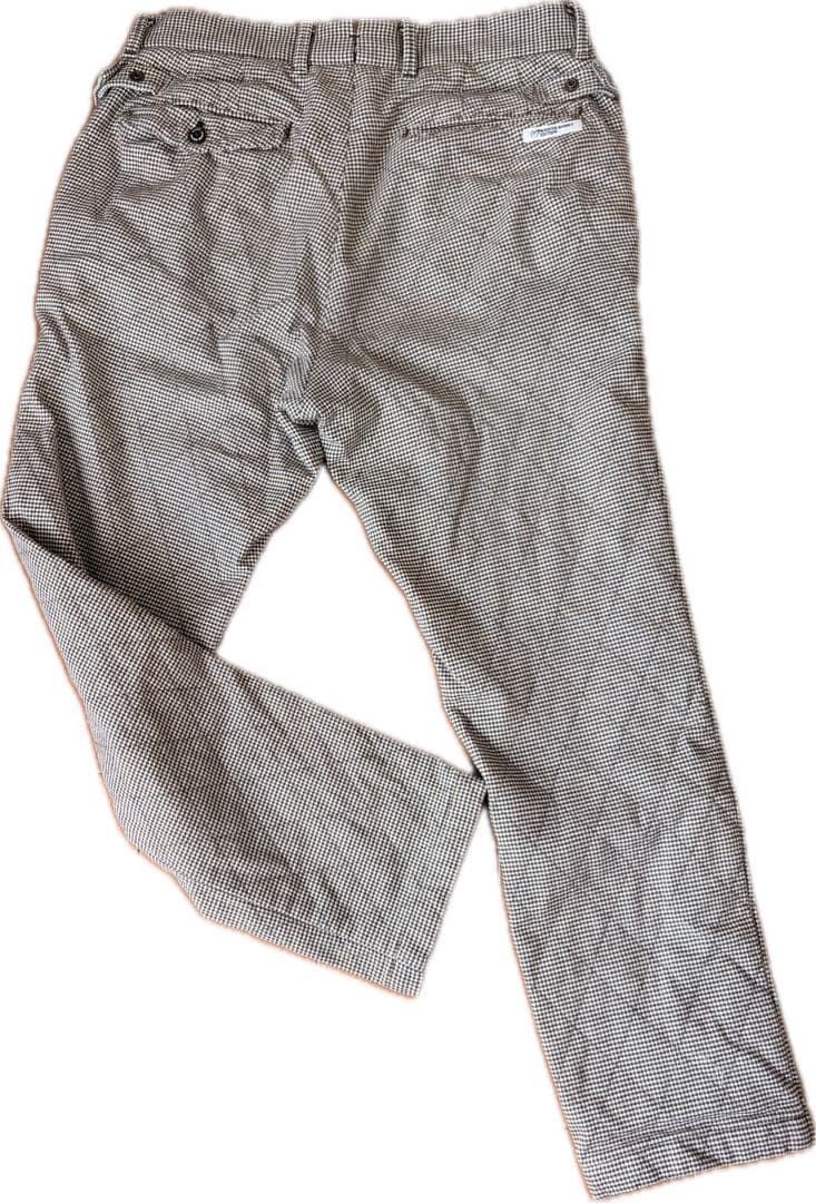 MASTER BUNNY EDITION パンツ　黒×白 千鳥柄　キルティング