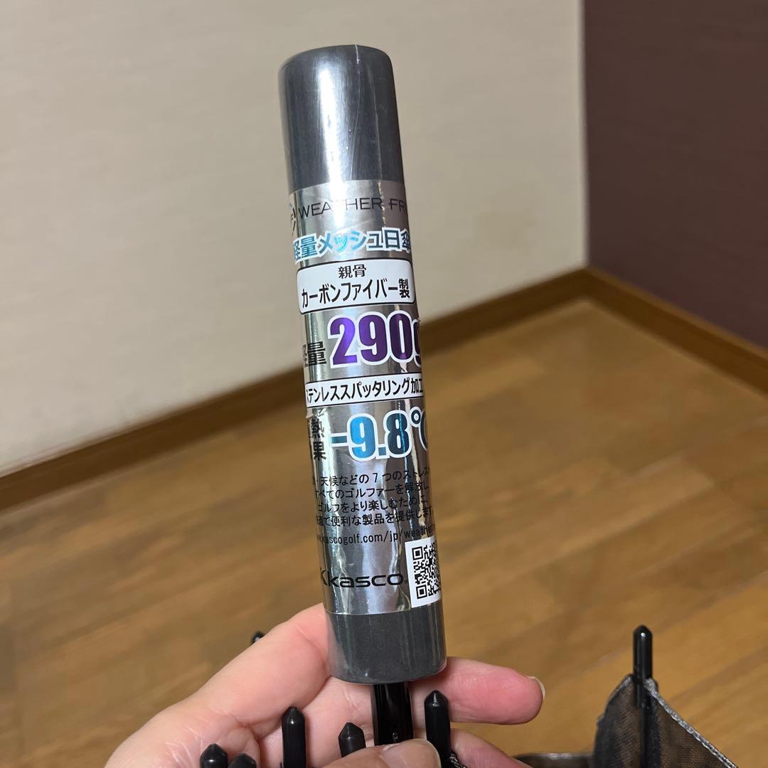 キャスコゴルフ軽量メッシュ日傘シルバー未使用品