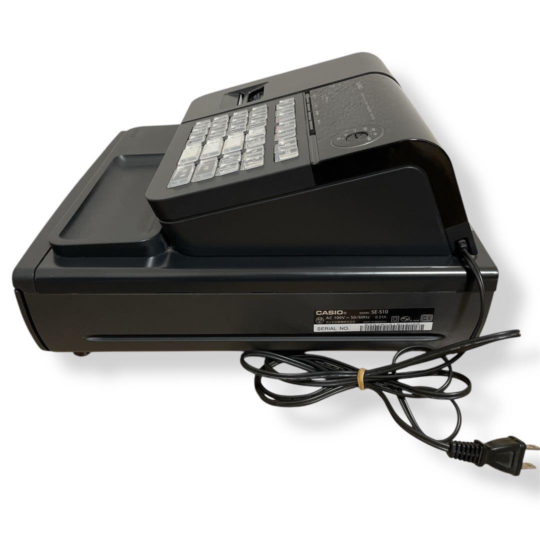 【動作品】CASIO カシオ 小型 電子 レジスター SE-S10 鍵2本付き