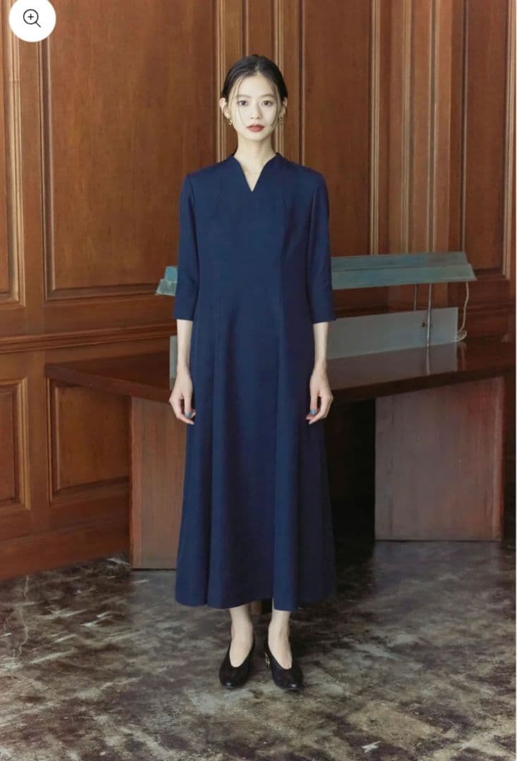 【美品】Audire　アウディーレ　ワンピース　ネイビー　S