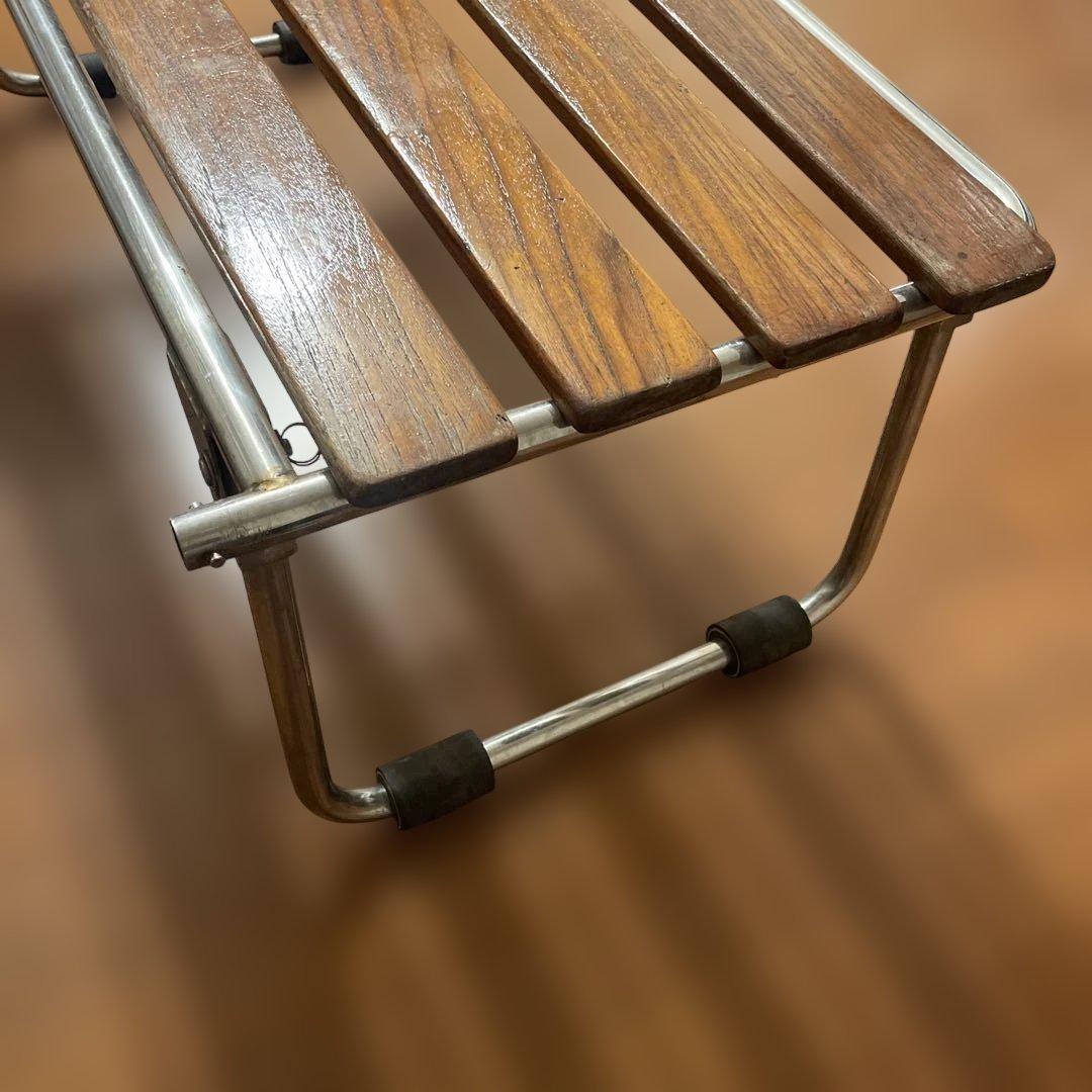 ヴィンテージ　折りたたみ式　アウトドアテーブル　センター 船用　ベンチ　キャンプ