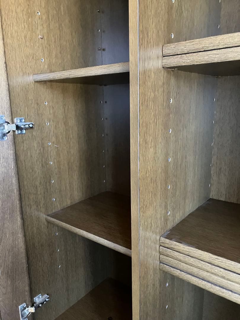 大容量　本棚 キャビネット 食器棚　木製 ガラス扉 大型 収納棚 幅127cm