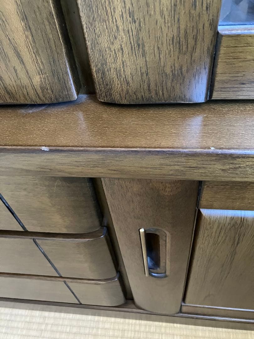 大容量　本棚 キャビネット 食器棚　木製 ガラス扉 大型 収納棚 幅127cm