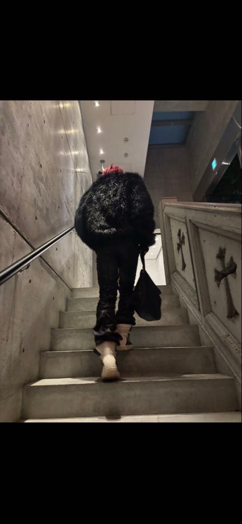 正規品 racerworldwide black fur bomber