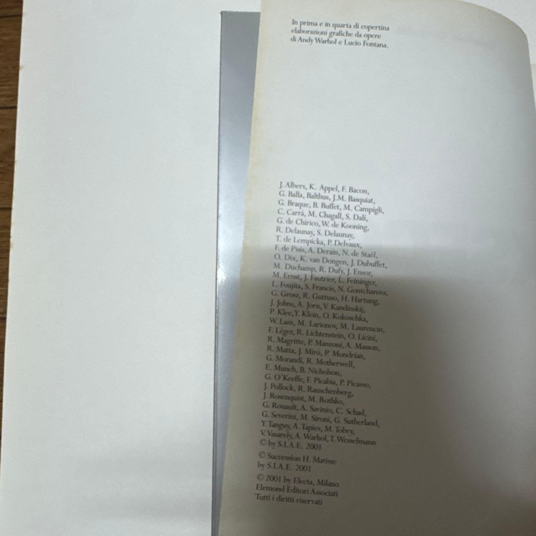 PITTURA 20世紀の世界的画家 解説イタリア語