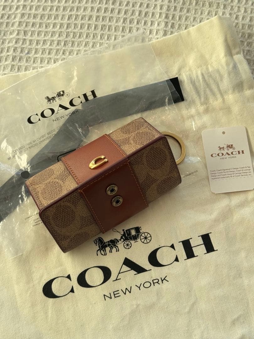 正規品•新品COACH コーチ6リング キー ケース・シグネチャー キャンバス