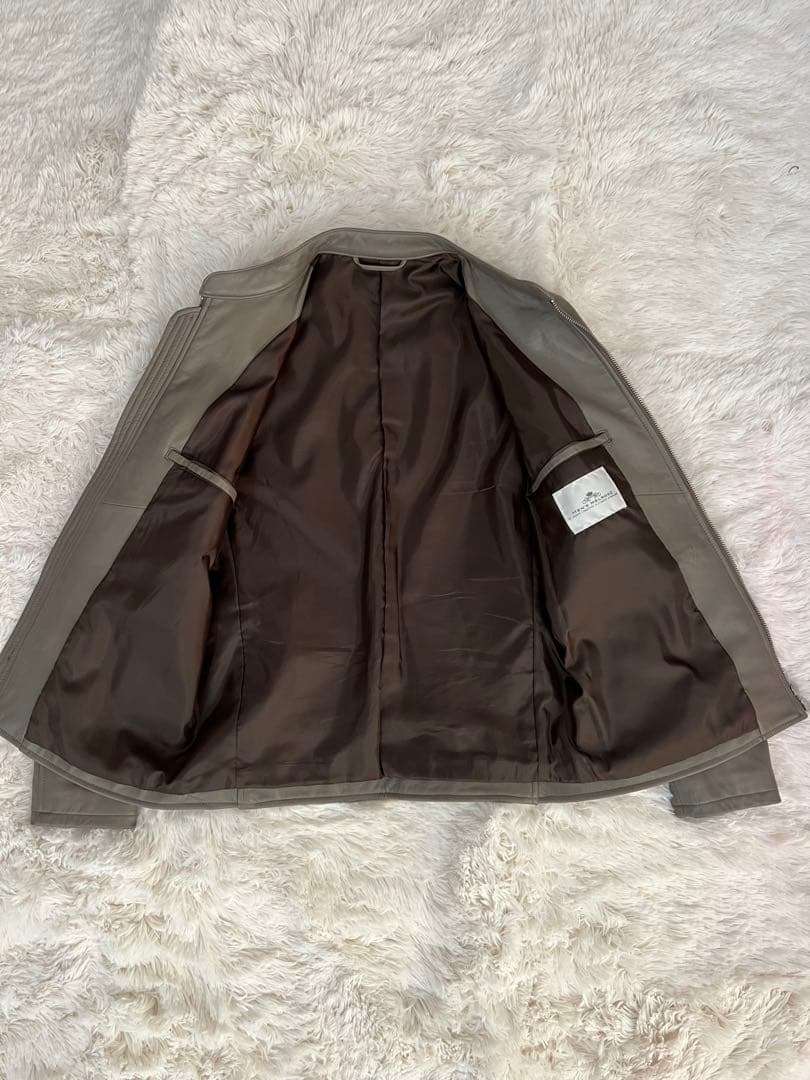 MEN'S MELROSE グレージュ　レザージャケット
