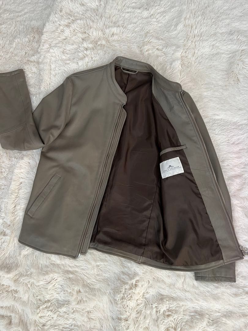 MEN'S MELROSE グレージュ　レザージャケット
