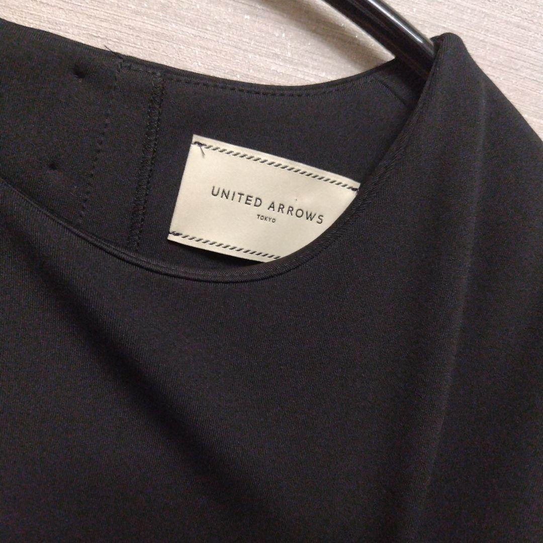 ユナイテッドアローズ SPONGY バックパールペプラムブラウス ブラック 38