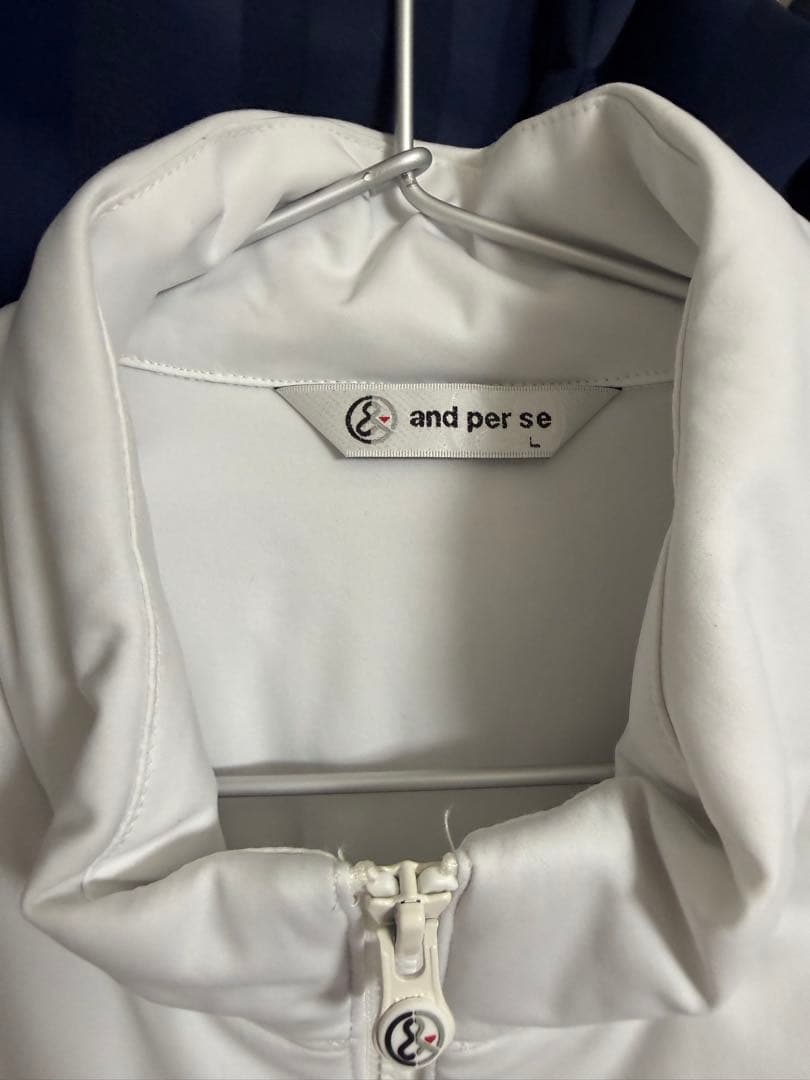 and per se メンズ中絹ジャケット L ホワイト