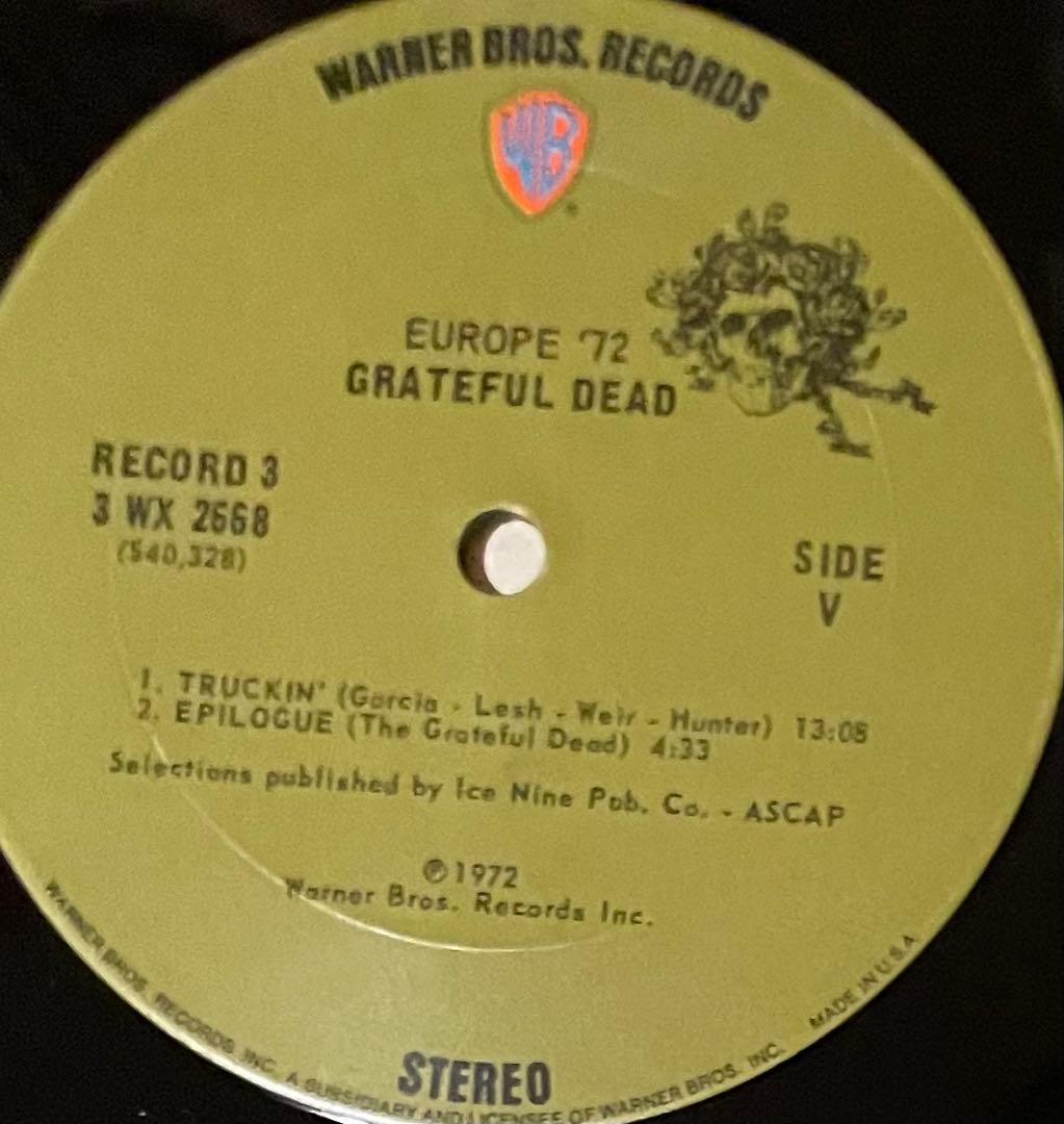 希少USオリジナルLP グレイトフルデッド　ヨーロッパ72