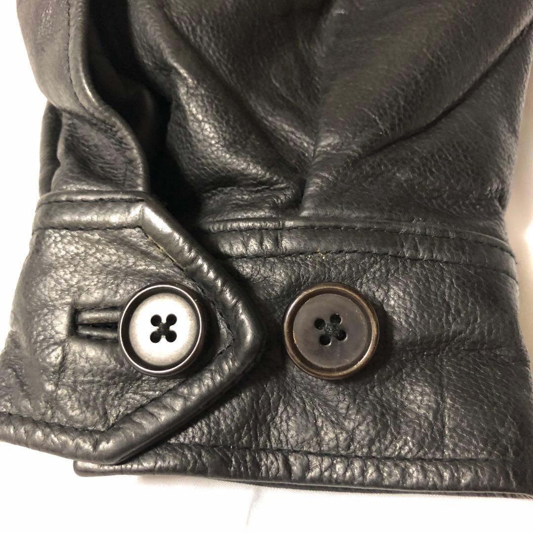 【美品】OLD GAP レザー ジャケット 黒 ギャップ Ｍ 90s