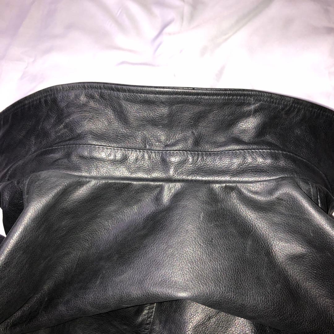 【美品】OLD GAP レザー ジャケット 黒 ギャップ Ｍ 90s