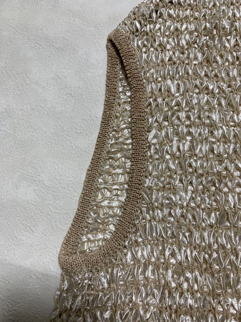 新品Bois de Boulogne 刺繍入りニットベスト