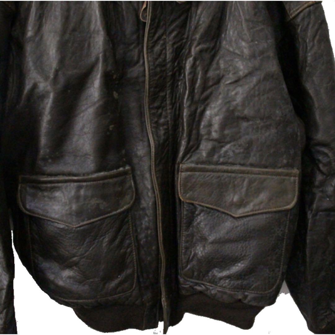 90sビンテージ AVIREX レザージャケット A-2タイプUSA製ブラウン