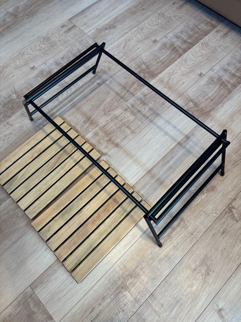 アイアン工房　ローテーブル(細板) 専用バック付き　アイアンテーブル