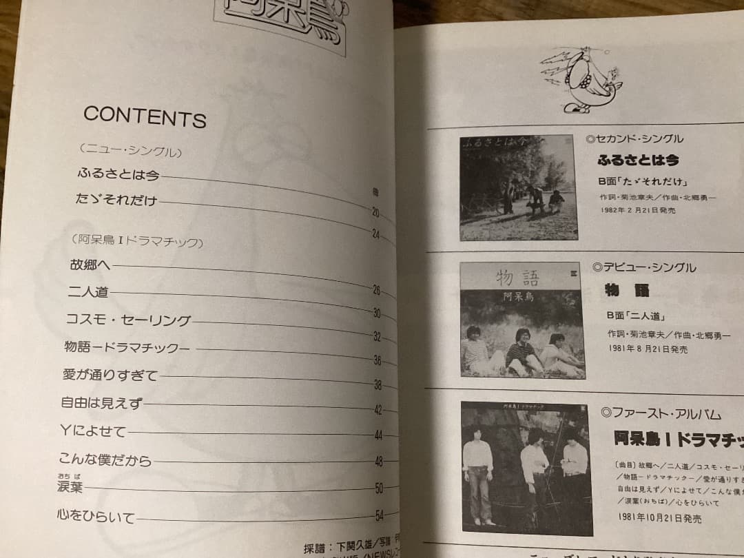 ★楽譜/阿呆鳥/ドラマチック/ギター/レコードコピー/アルペジオ/コード