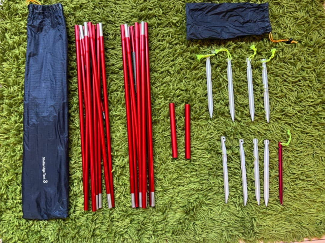 モンベル　ステラリッジテント３（旧型スリーブ式）フライ・グランドシート付