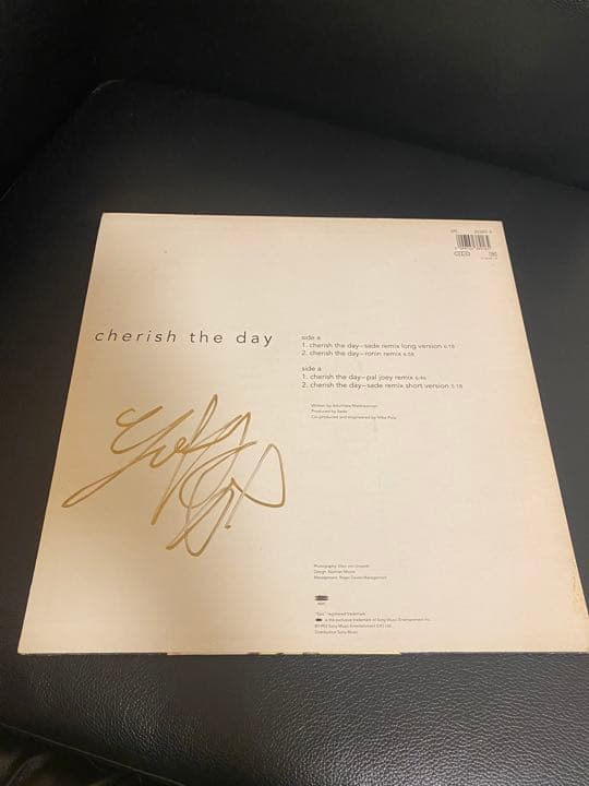 水原希子サイン付き　sade cherish the day レコード