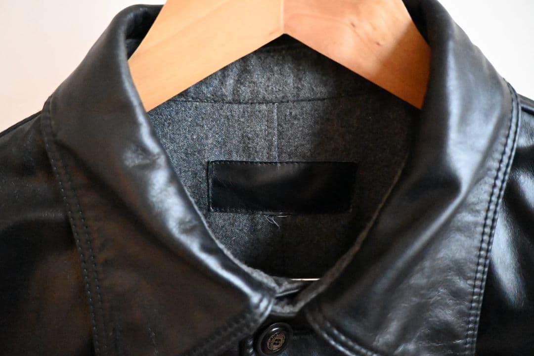 レザージャケット　カウハイド　ブレーキマンコート　カーコート　Mサイズ