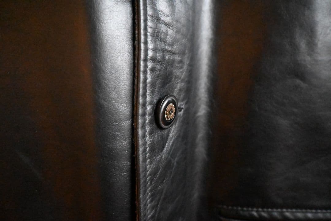 レザージャケット　カウハイド　ブレーキマンコート　カーコート　Mサイズ