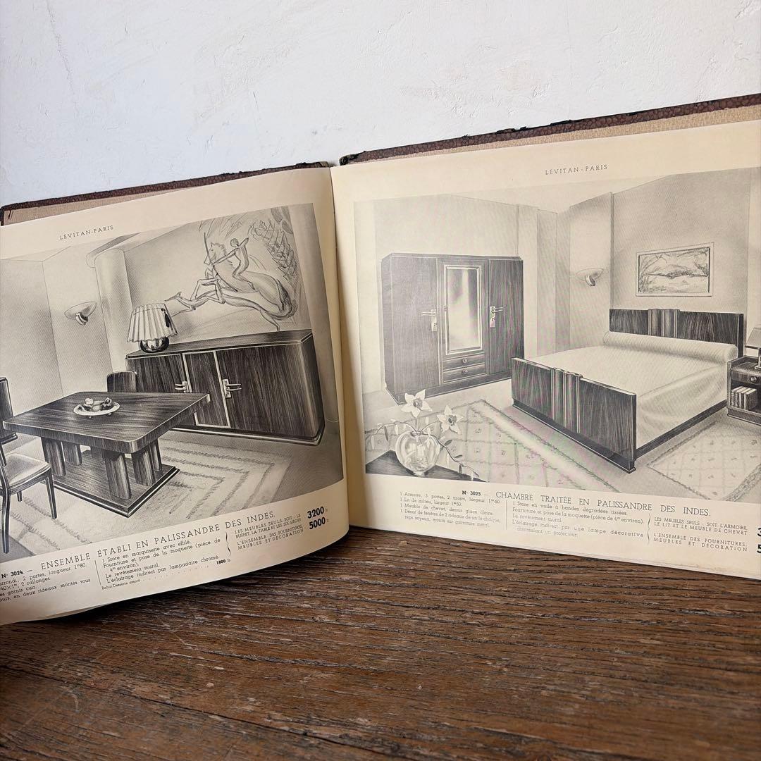 1936年発行 洋書 フランス Lévitan 家具 カタログ　パリ　本　希少
