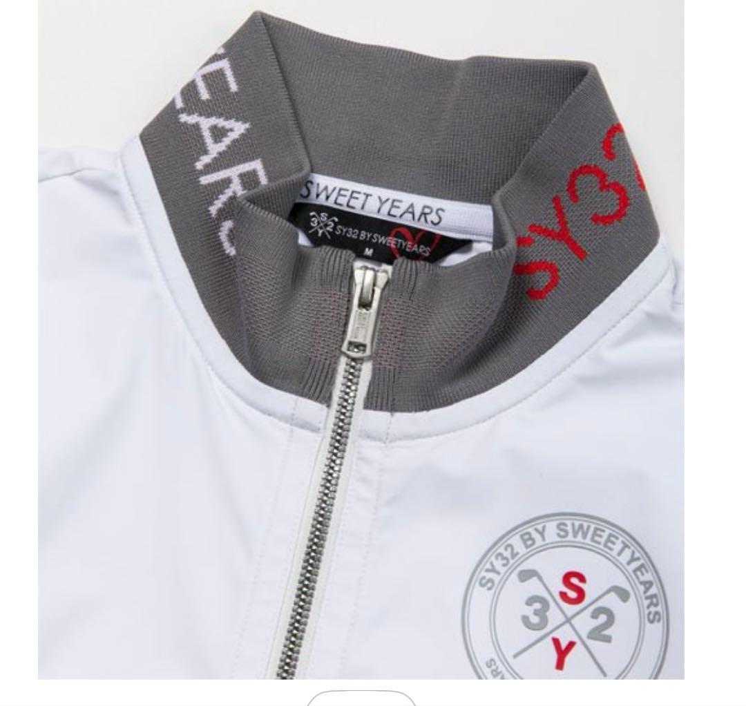 SY32 by SWEET YEARS ストレッチジップアップジャケット　白S