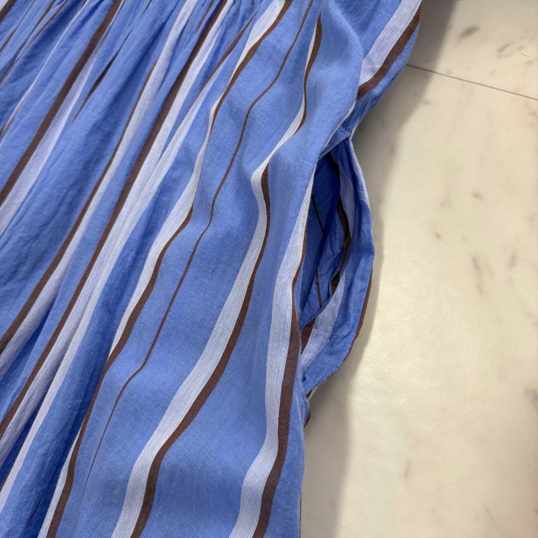 極美品✨ヌキテパ　コットンボイル ストライプワンピース　完売品　2023SS