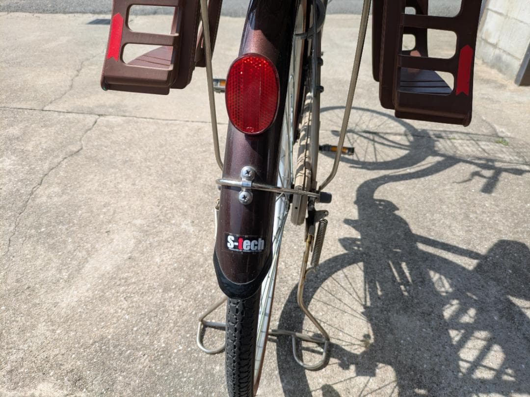 シティサイクル ベージュ 前カゴ・チャイルドシート付き