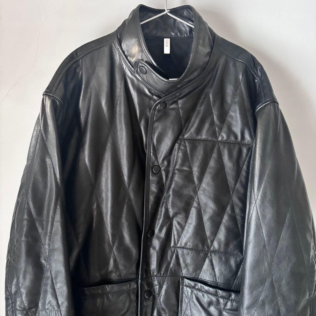 y-y　CCU 黒 キルティング ジャケット レザー　コート