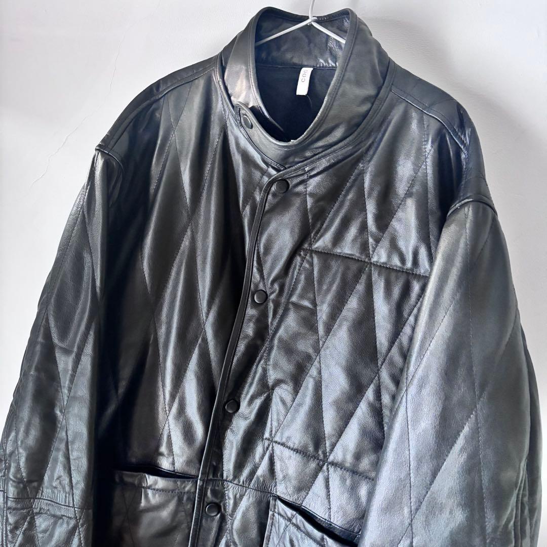 y-y　CCU 黒 キルティング ジャケット レザー　コート