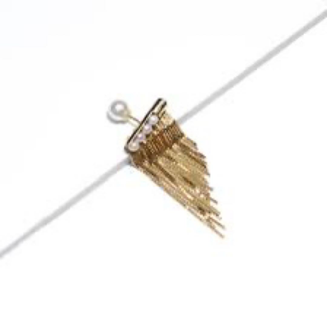 yum. / k18 ゴールド フリンジ パール ピアス