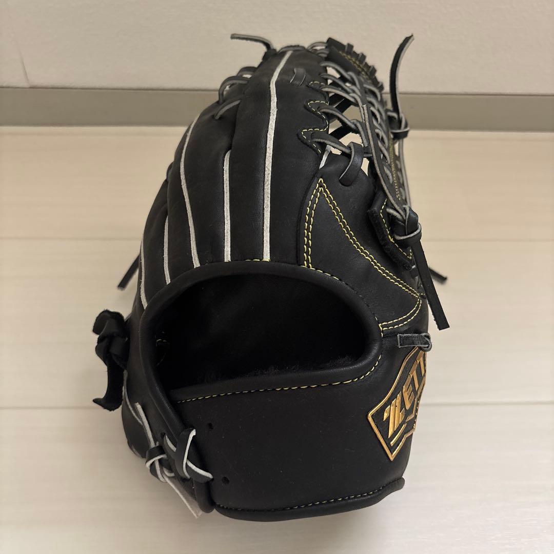 ZETT 軟式グローブ 黒 ストライプデザイン