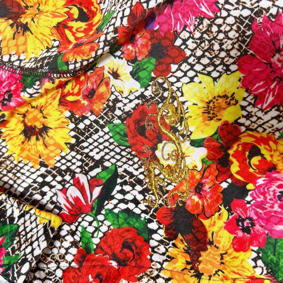 DANCE WITH DRAGON ダンスウィズドラゴン 半袖ポロシャツ 花柄