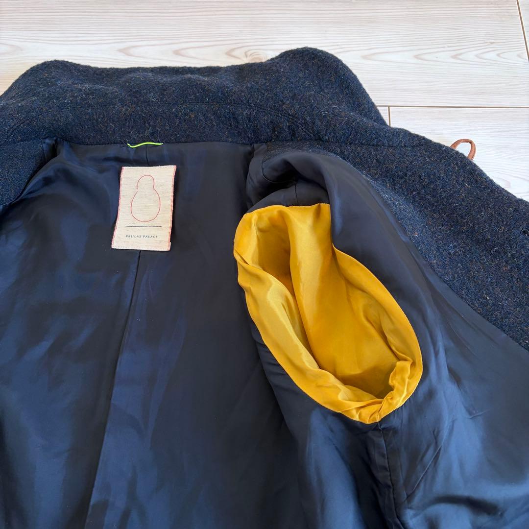 よそおい掲載 パラスパレス ウール ラウンド衿コート 日本製 定価67100円