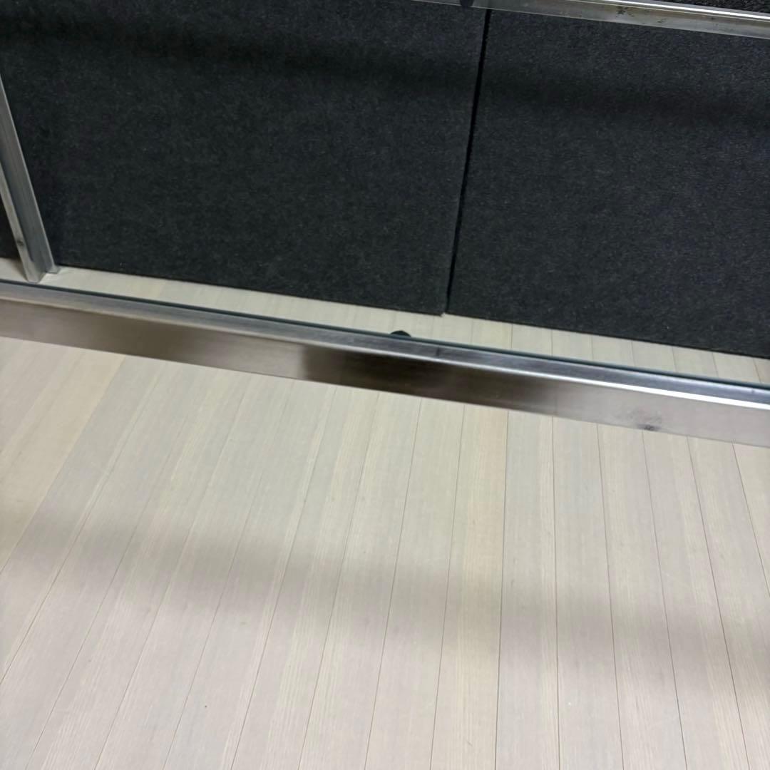 ミッドセンチュリー ガラステーブル　センターテーブル　アイアンフレーム