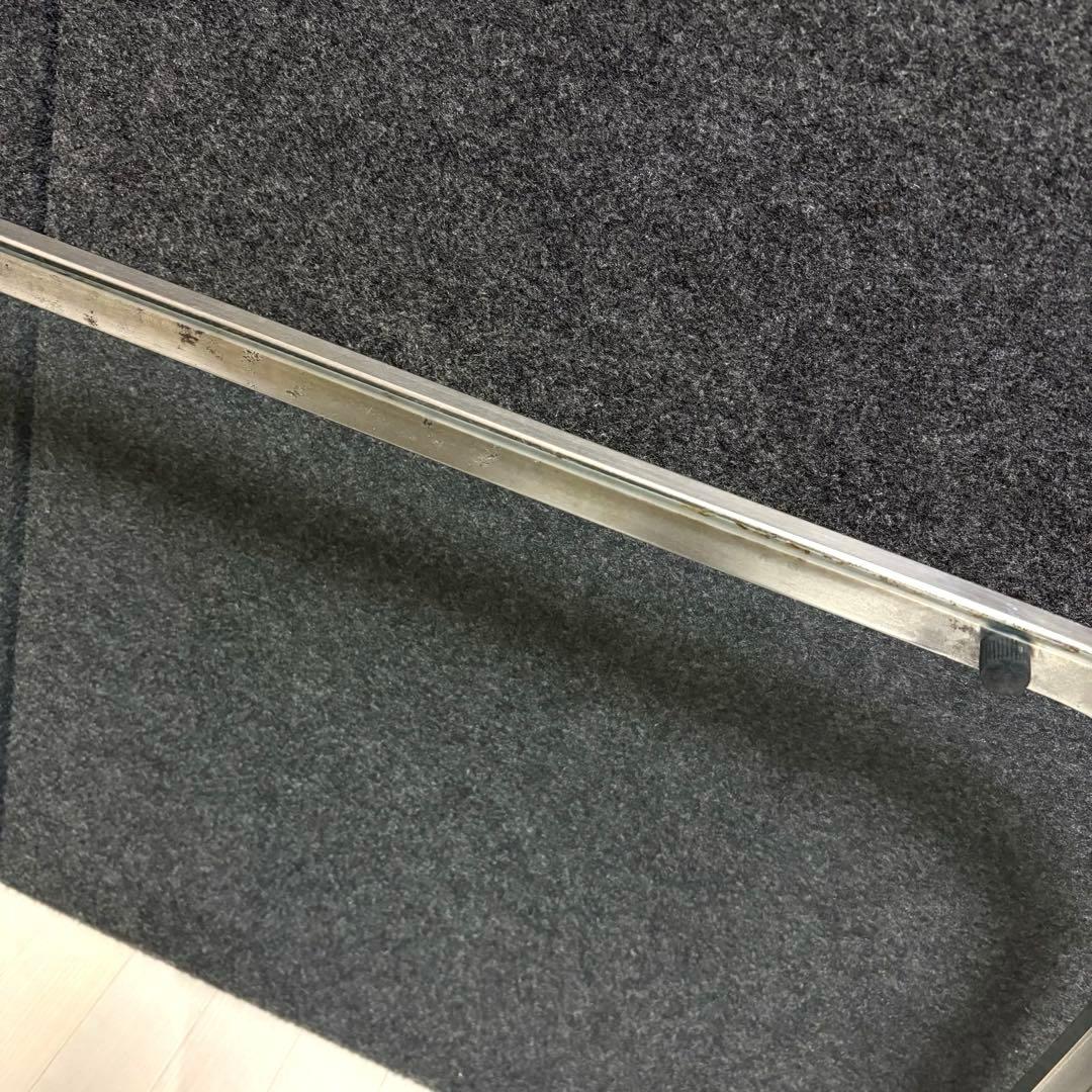 ミッドセンチュリー ガラステーブル　センターテーブル　アイアンフレーム