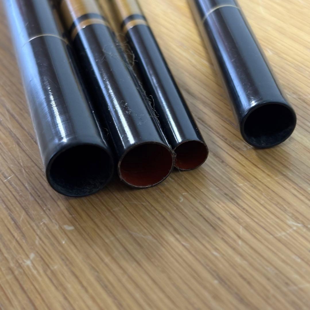 和竿 釣り竿 まとめ売り セット 竹竿 漆塗り 収納袋付き