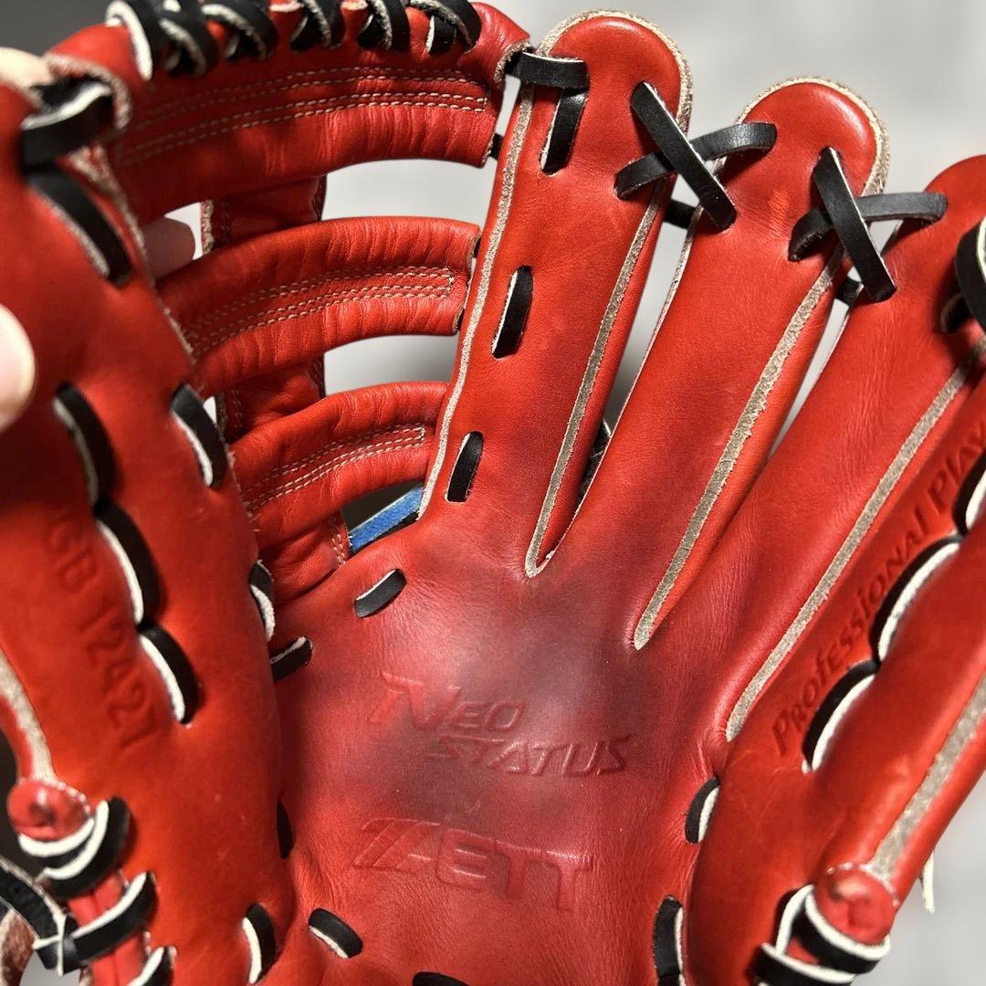 綺麗 ZETT NEOSTATUS 硬式グローブ レッド