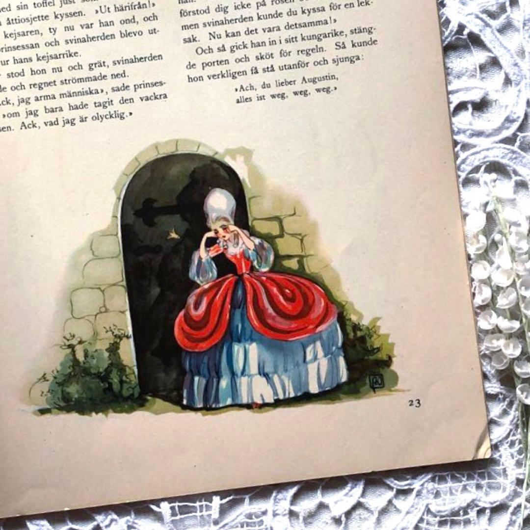 RN80 洋書古書 北欧ヴィンテージ ☆スウェーデン アンデルセン童話