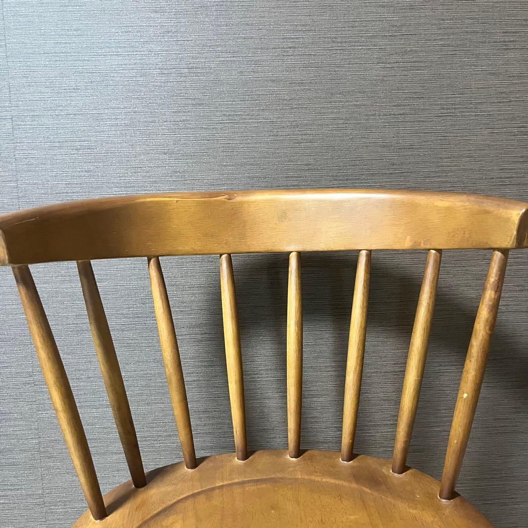 良品　上質木製 ウィンザーチェア　クラシックデザイン・ナチュラルブラウン