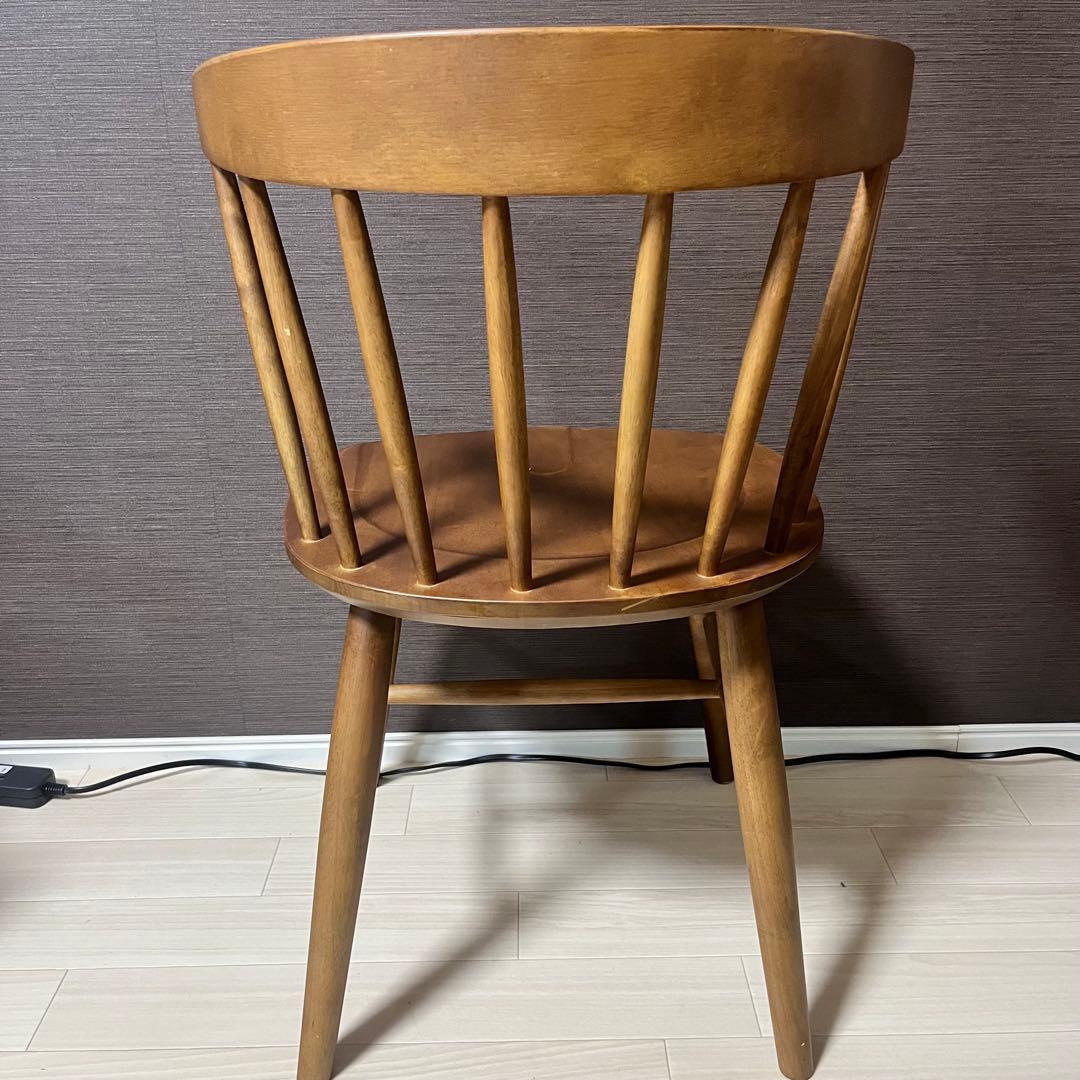 良品　上質木製 ウィンザーチェア　クラシックデザイン・ナチュラルブラウン