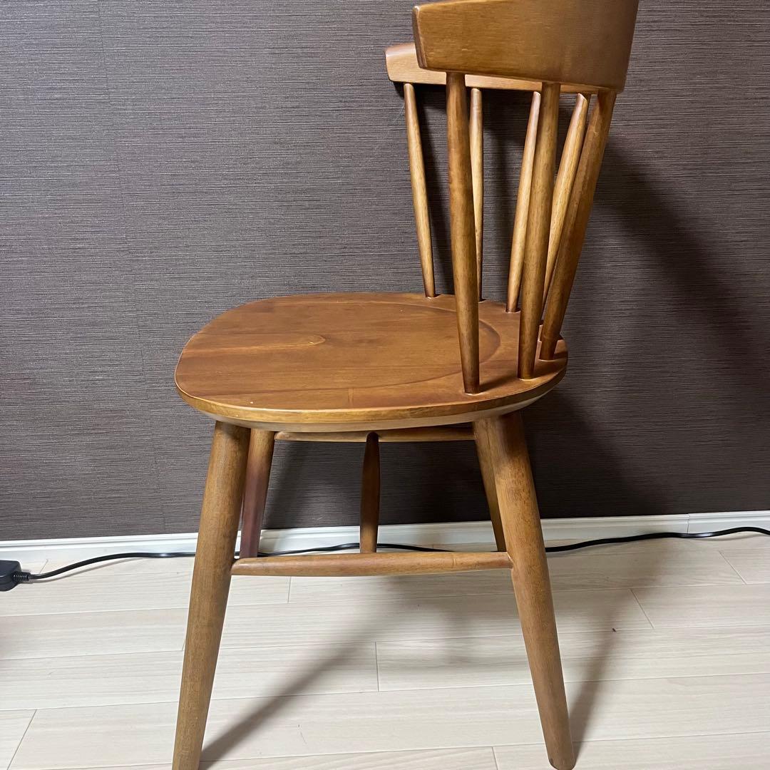 良品　上質木製 ウィンザーチェア　クラシックデザイン・ナチュラルブラウン