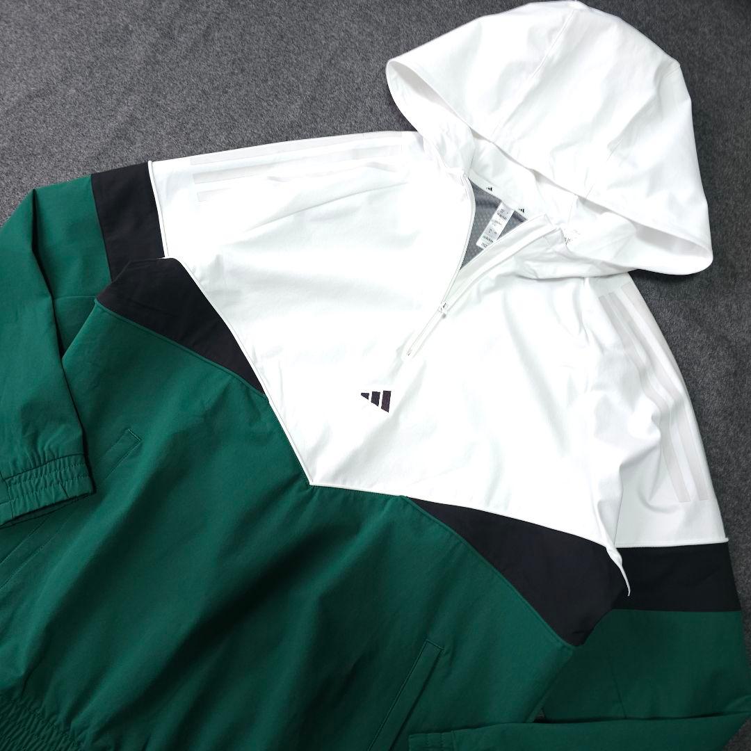 コリンモリカワ着用モデル 春 アディダスゴルフ 長袖ハーフジップブルゾン XL