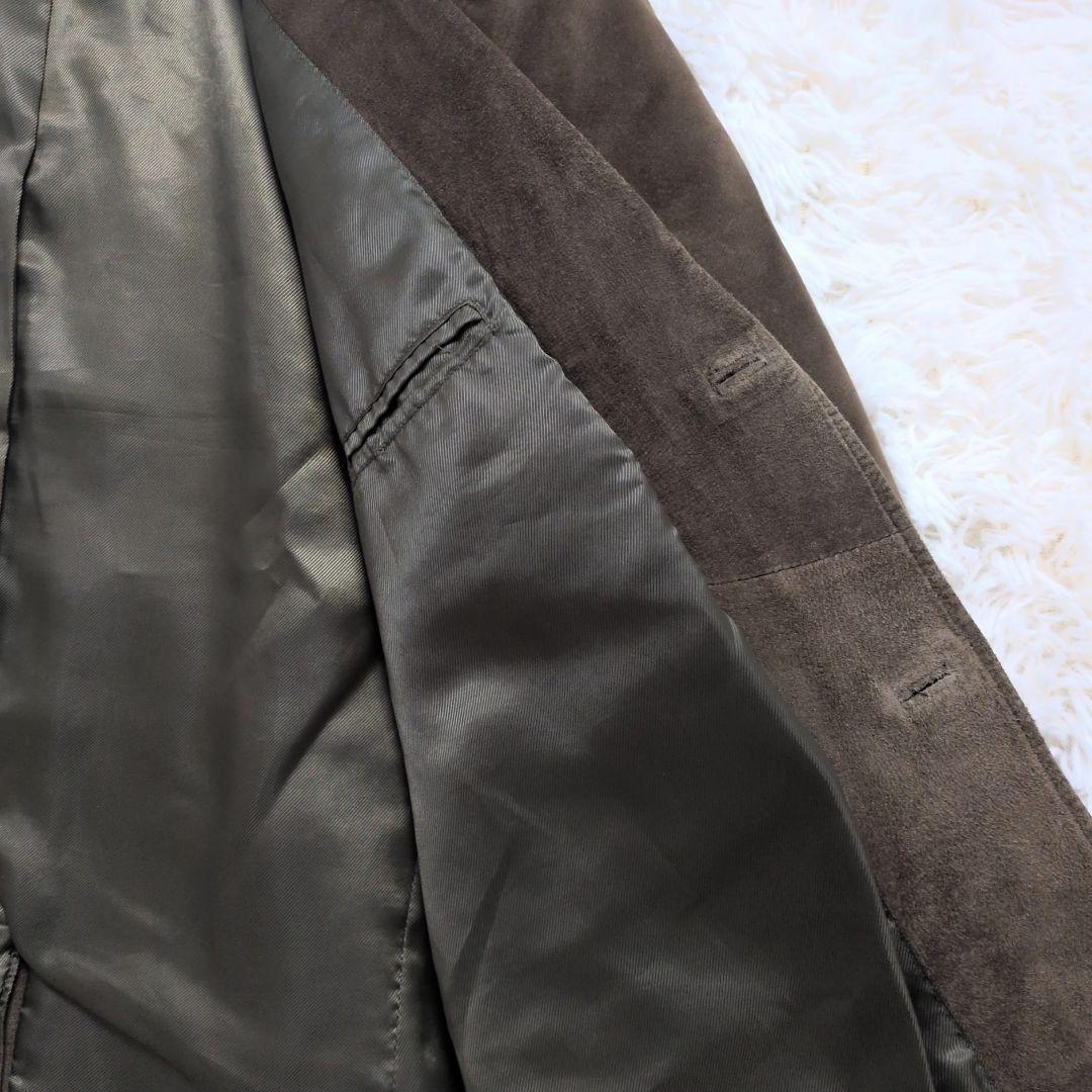 エディーバウアー 本革 スエード テーラードジャケット 茶 Mサイズ 古着