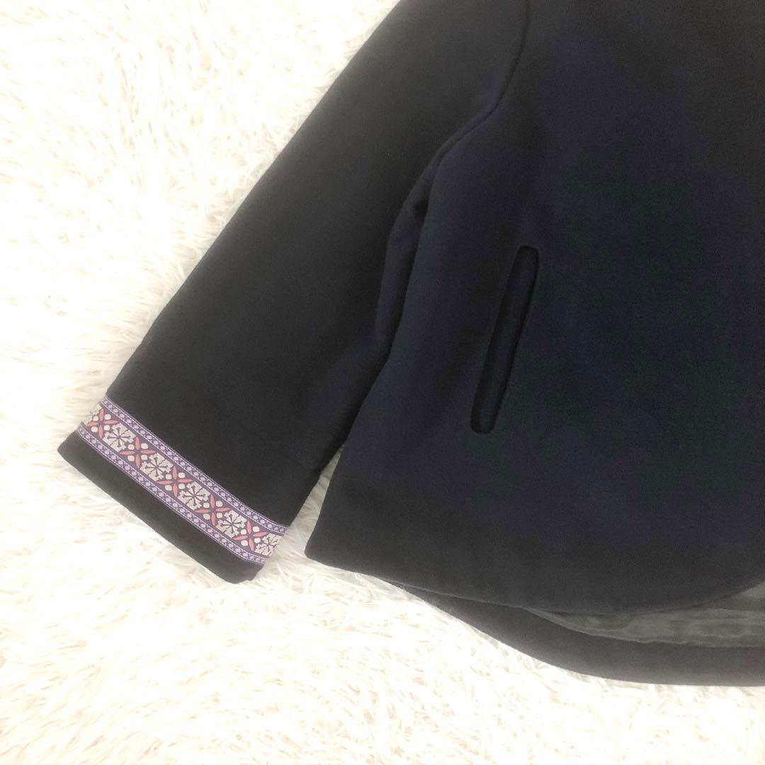 zen フェールラーベン ポンチョコート ロゴ刺繍 裏地総柄