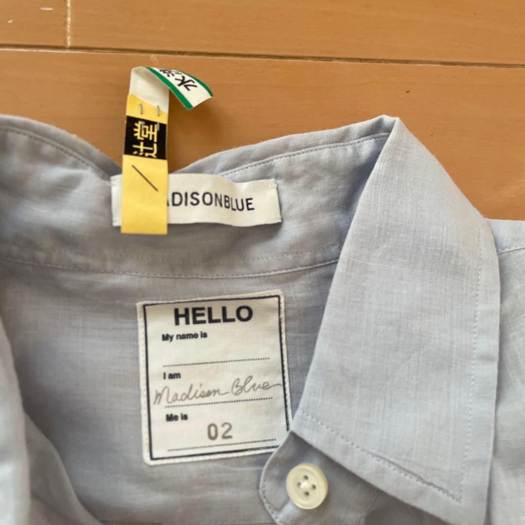 マディソンブルー　ラミーマダムシャツ　サックスブルー　02リネン