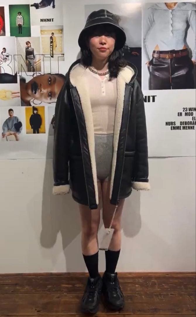 NKNIT ★ Vegan Mouton Hooded Zip Jacket