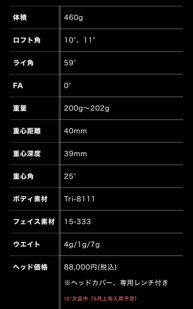 waoww bang ワオ ドライバー ヘッドのみ